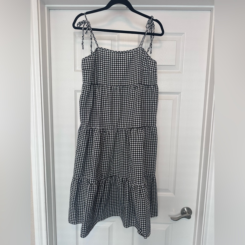 Black and White Gingham Women's Dress